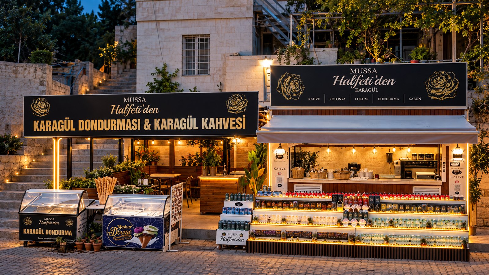 MUSSA Halfeti'den mağazasının sinematik olarak düzenlenmiş görünümü